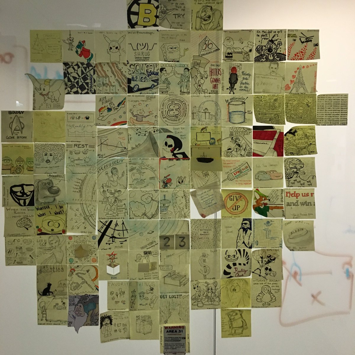 jchadel's tweet photo. En mai, fait ce qu'il te plaît ! Day 95 of #100daysofstickies @imprivatadesign @roxroxdesign @jamessmell @ldebett https://t.co/8JchyZ1es0