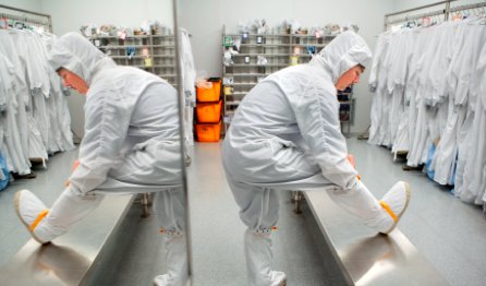 CornellEng's tweet photo. So what do #engineers DO? Sometimes we do White Room preparations at the our @CornellUniversity #NanoScale Facility. https://t.co/nCq3bSntxp
