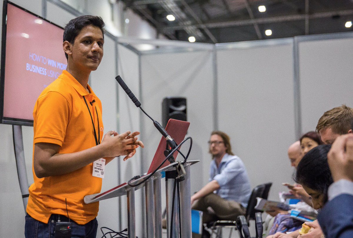 bhavikharia's tweet image. The awesome @sanjaydgohil captured me in action last week at @TheBusinessShow talking about #whyusevideo. #TBS2016