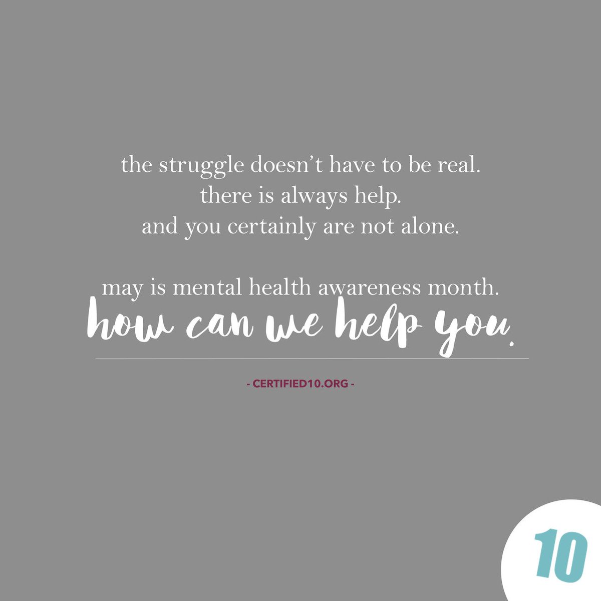 TheCertified10's tweet photo. Let's not forget what May is! You have questions, we have resources. How can we help you? #certified10 https://t.co/TK2tIDwOSA