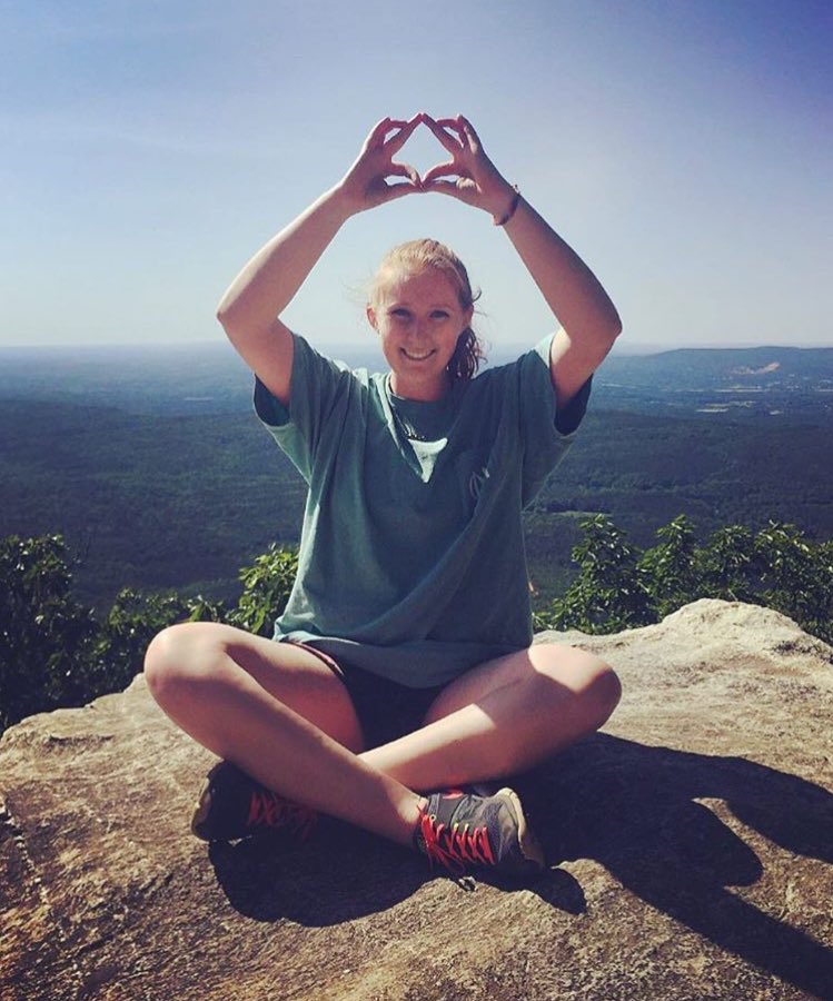 USAPhiMu's tweet photo. Our sister Sarah climbing to the highest point in Alabama!! #PhiMuSummer https://t.co/h3W1zmNIyE