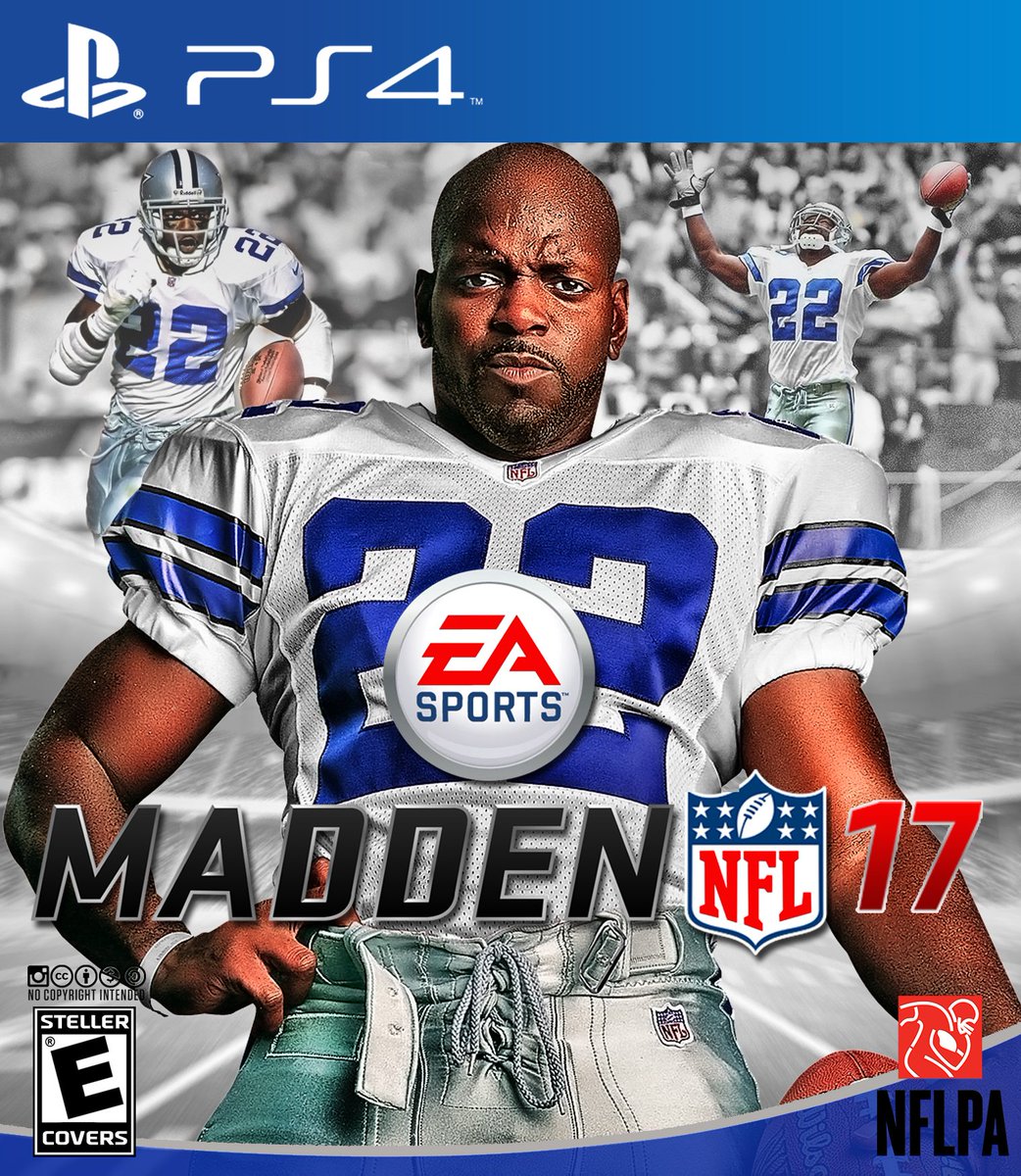 StellerCovers's tweet photo. Custom @EmmittSmith22 #Madden17Cover #Cowboys #NFLHOF #AllTimeRushingLeader #GOAT Happy Belated Birthday Emmitt! https://t.co/Z9pR6PqCKi
