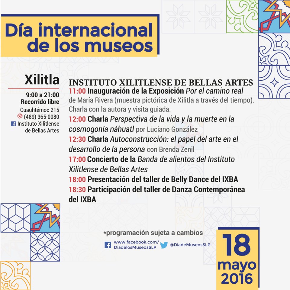 LaCorriente's tweet photo. #Xilitla danza, charlas, música, náhuatl, pintura #PuebloMágico @seculturaslp @DiadeMuseosSLP #IXBA https://t.co/UaaH1fHH8s