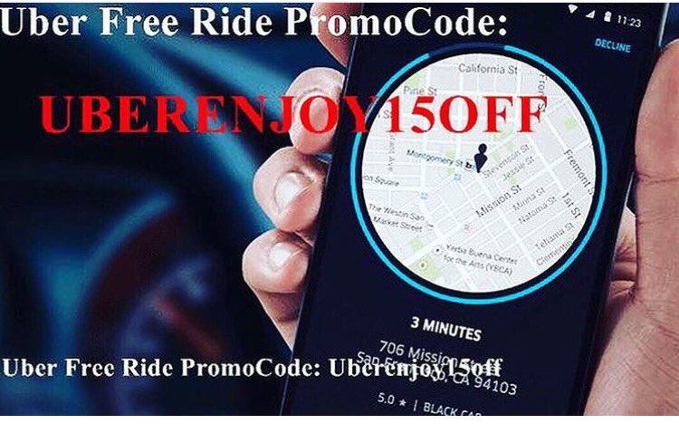 uberlyftcode's tweet image. Ride Uber Free With Promocode ; Uberenjoy15off