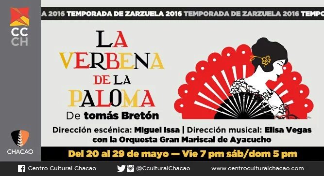 ommproduccion's tweet photo. Temporada de zarzuela en @cculturalchacao #LaVerbenaDeLaPaloma https://t.co/fAVURxC1yi @Miguel_Issa @elisavegas https://t.co/WykLKbYUAY