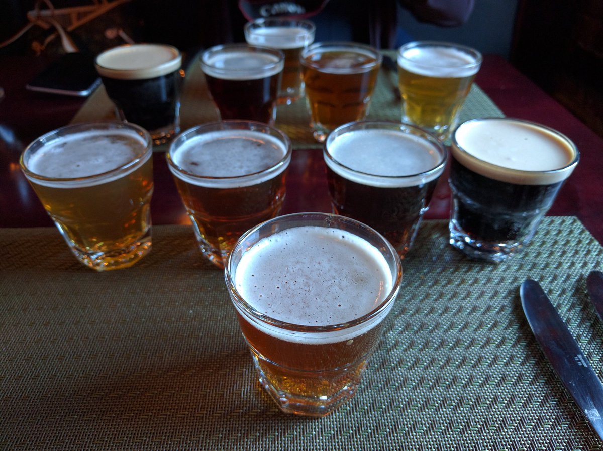 Beer Sampler at YellowBelly Brewery and Public House in St. John's, Newfoundland and Labrador