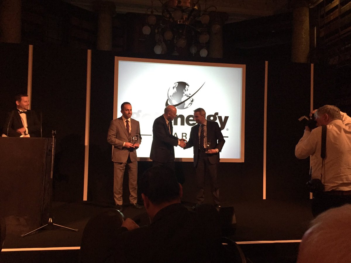 AJKolios's tweet photo. Feargal Brennan and Majid Almulhim receiving the Education Partnership 2016 Getenergy award! https://t.co/byVTS1WyWS