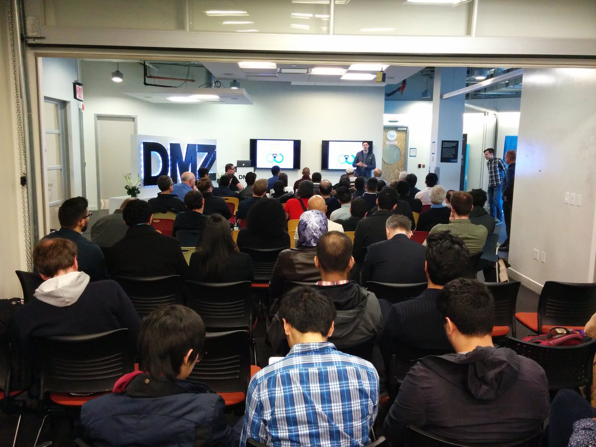 TarunGeorge's tweet photo. Awesome session by @AndrewSafranko on how @IBMCanada can work with #startups. @RyersonDMZ https://t.co/IrFD6BPd4n