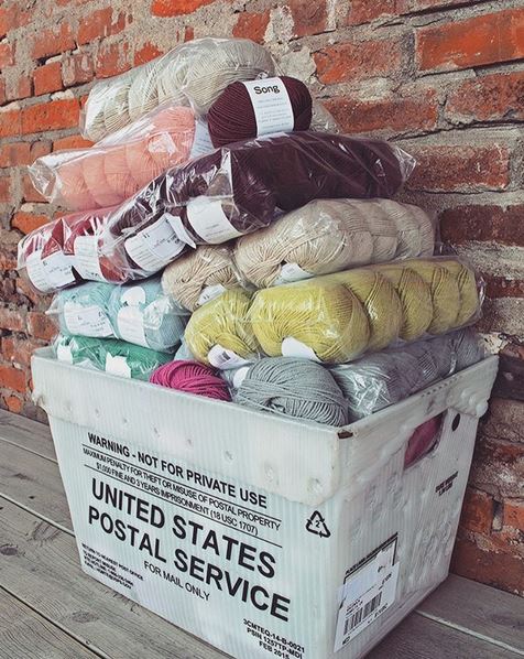CEYarns's tweet photo. Just look at all the Song which FiberWild! is shipping out for a sweater KAL! Which color would you choose? https://t.co/jszl2z4eOY
