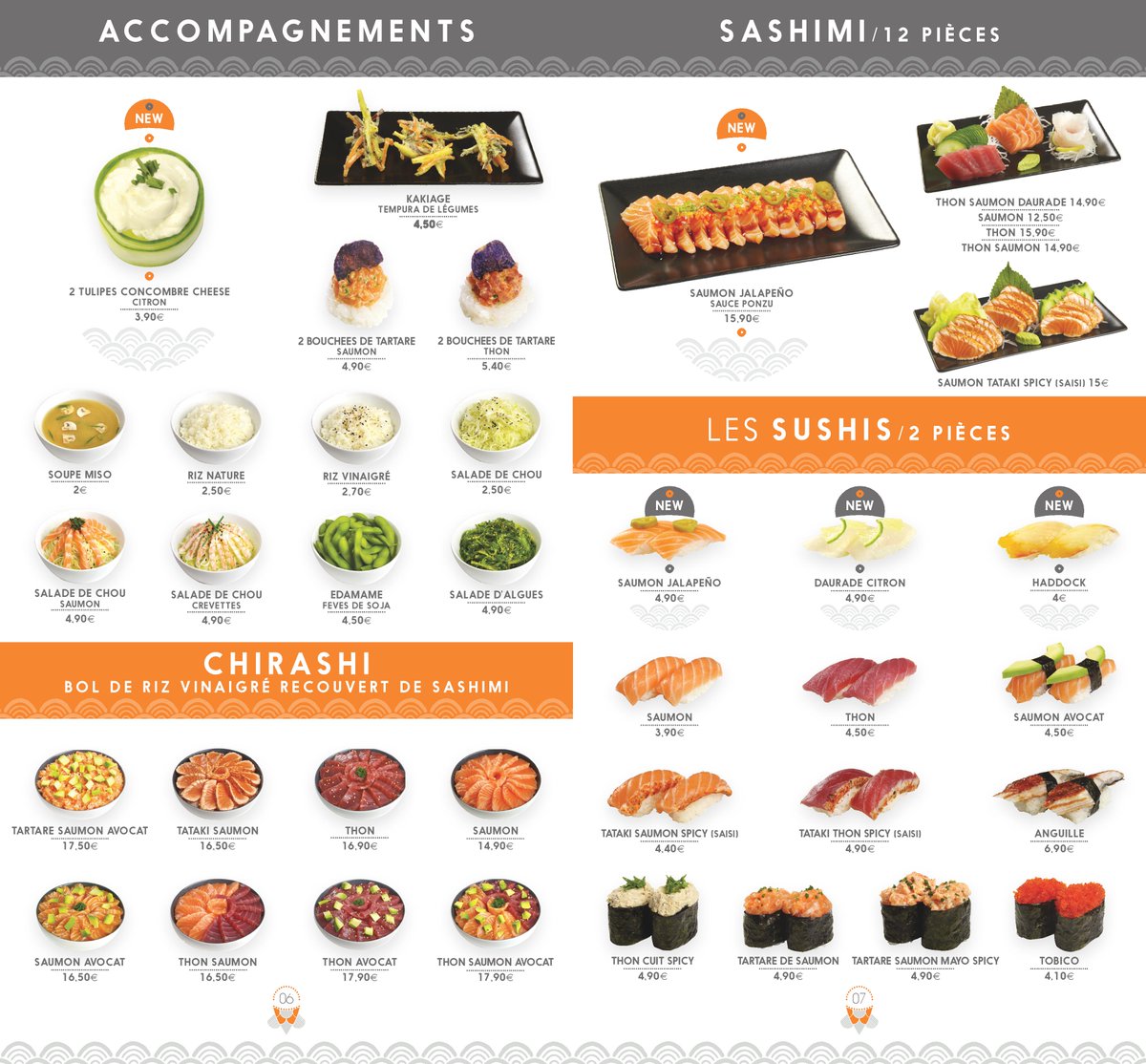 Le KIU SUSHI nouveau est arrivé! Le printemps s’installe, la nature renaît et la carte du Kiu Sushi fait peau neuve.