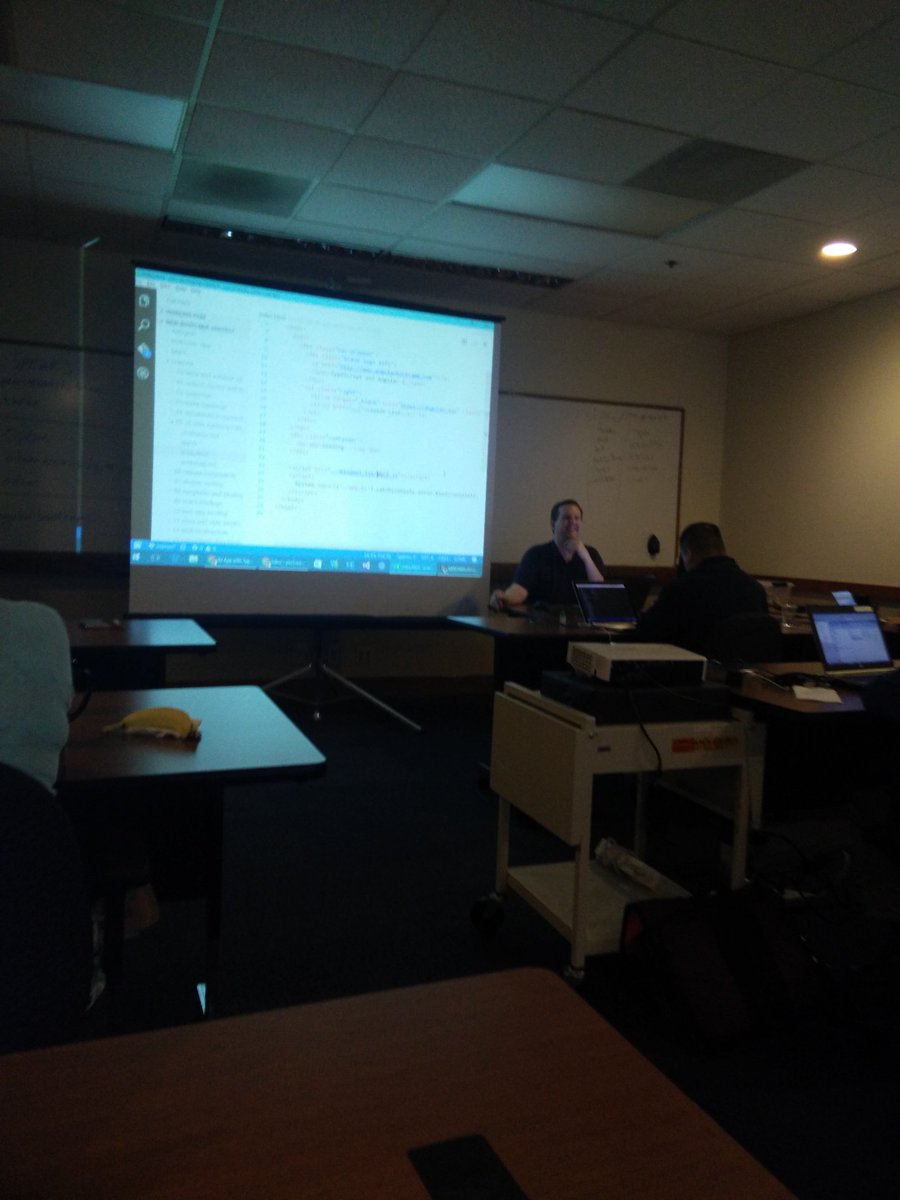 dunchunter's tweet image. @dpsthree  and @wnodom doing a deep dive into #angular2 syntax with @ladyleet and @stephenfluin #angularbootcamp