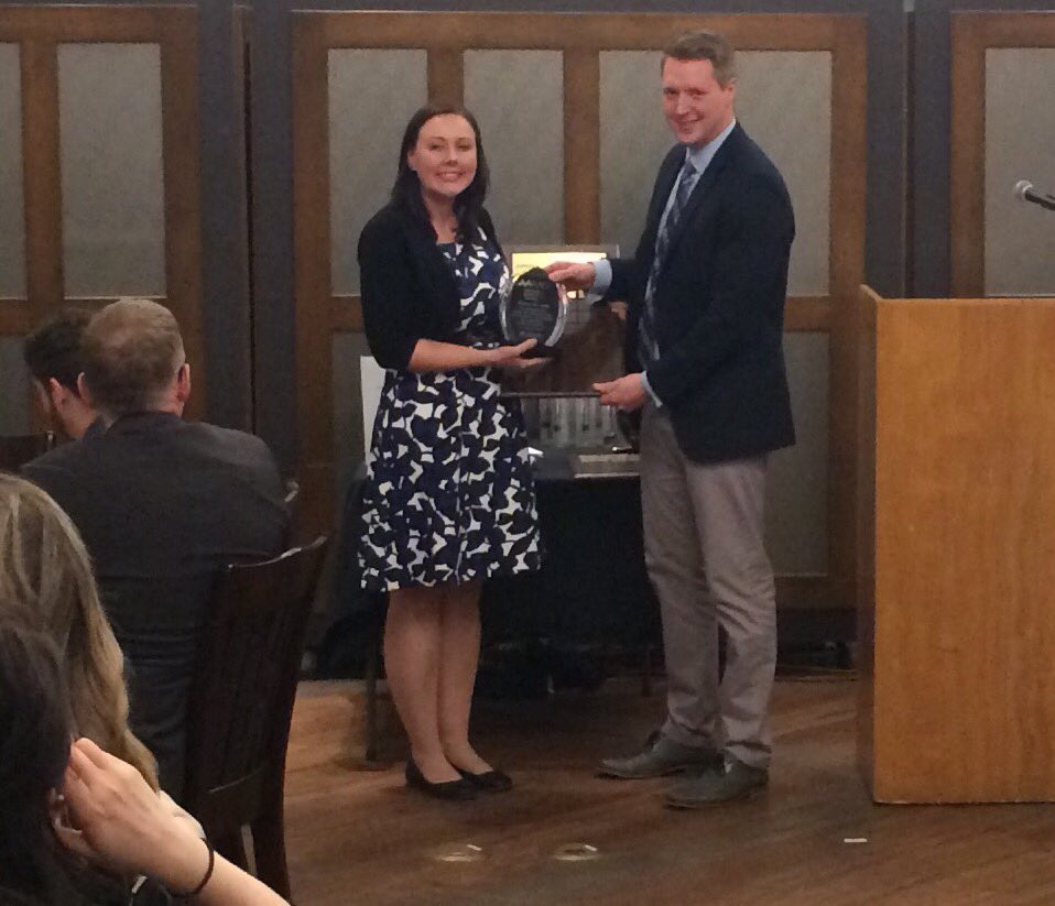 AARAOexecutive's tweet photo. Congratulations @TerraBruhm from @ukings for winning the AARAO Leadership & Service Award at #interchange2016 https://t.co/ZE7Zpi36vz