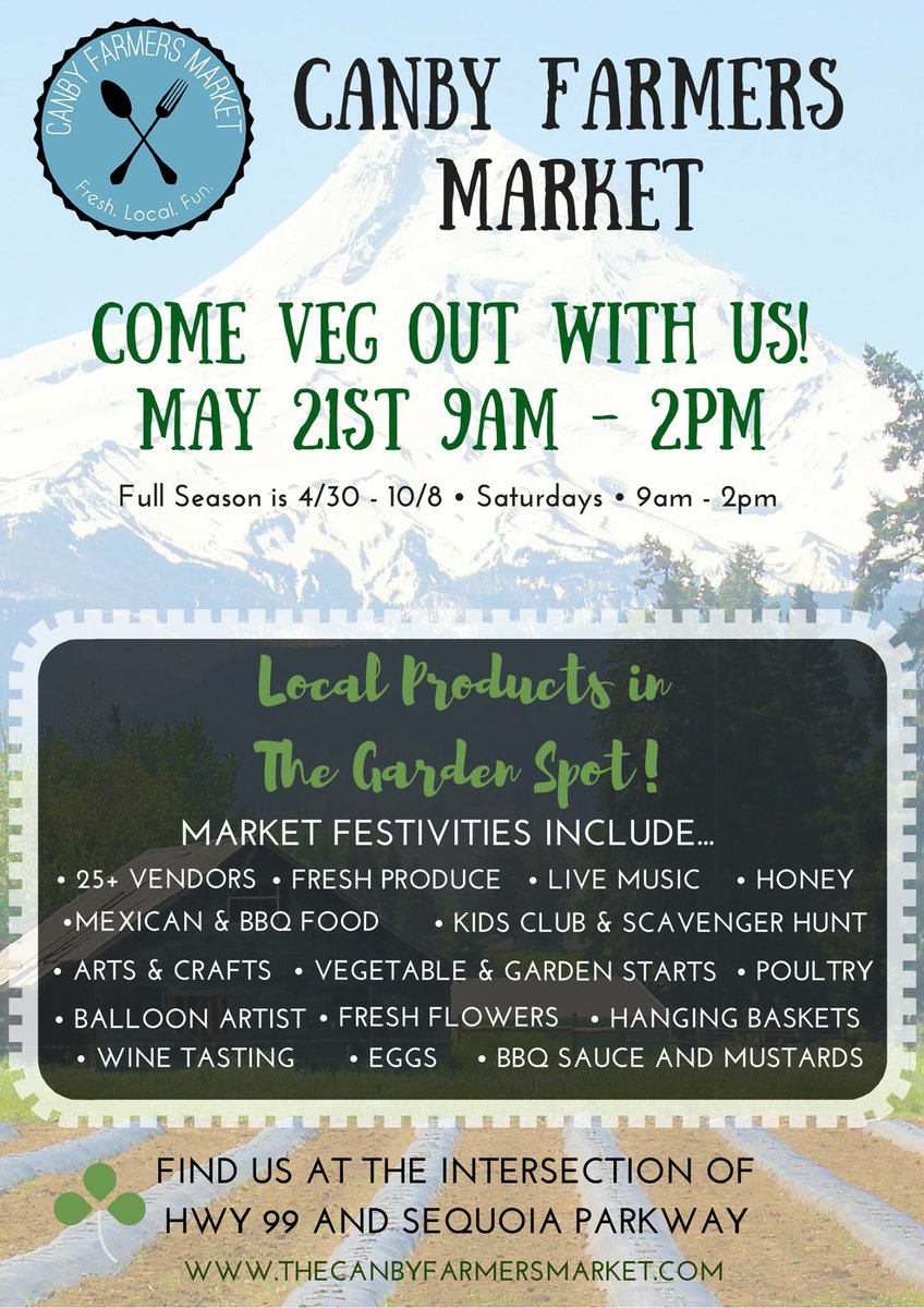 This week at the #Canby #farmersmarket!