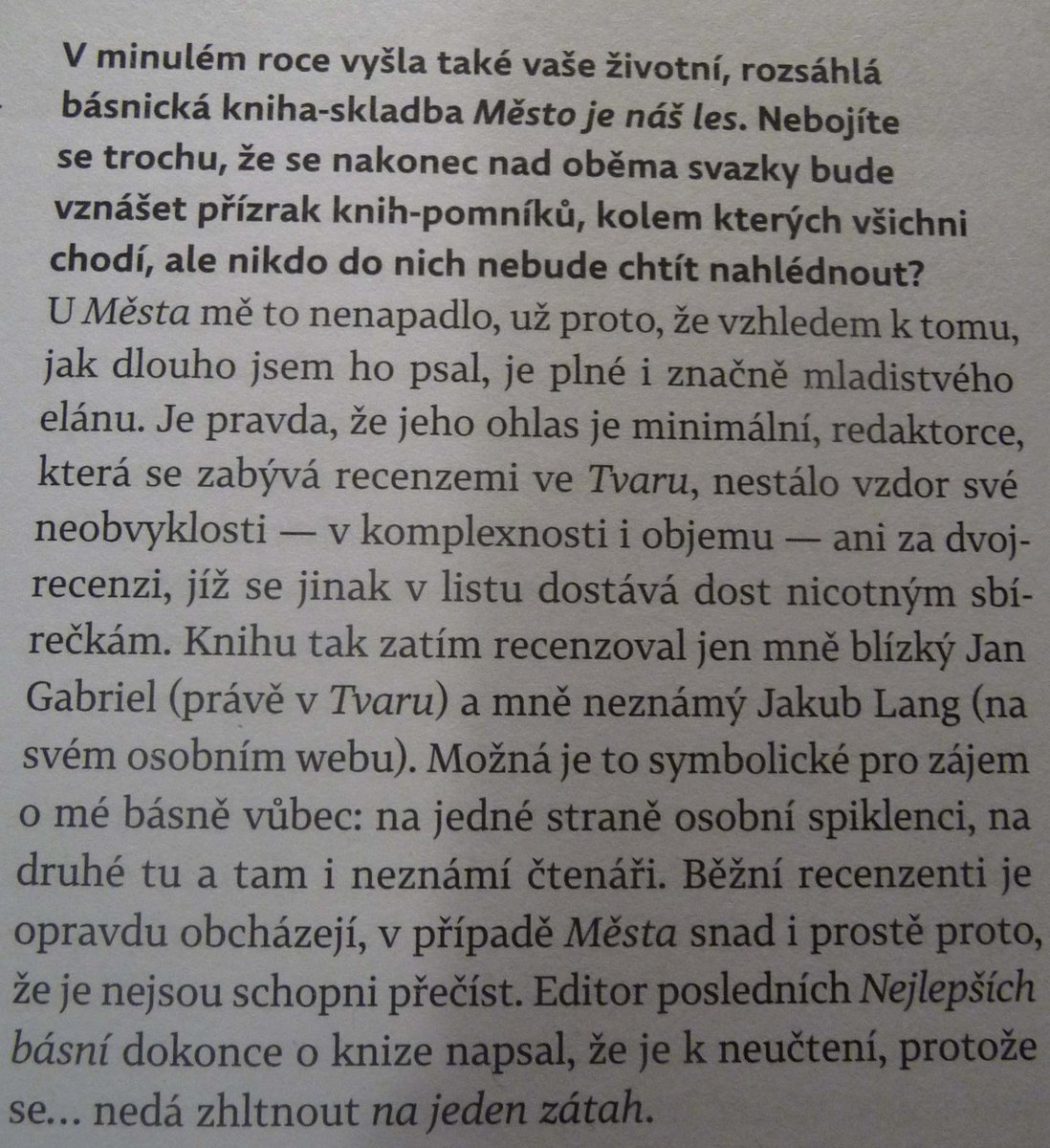 Rozhovor s Petrem Králem v novým Hostu přetejká patosem, ale tohle je i na mě moc. #zhrzenej #egomanickej #grafoman.