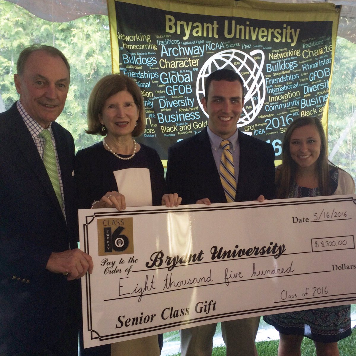 The Class of 2016 couldn't have done it without these two inspirations #BryantGrad2016