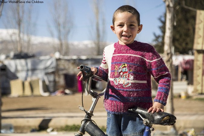 Omar, 5: "When the war stops in Syria, I will go back &amp; I will plant it with trees and flowers." #withSyria