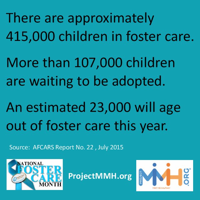 ProjectMMH's tweet photo. We're half way through MAY and #FosterCareMonth! #MeetMeHalfway &amp; help raise awareness about #fostercare. THANK YOU! https://t.co/fpB1a2gOj1