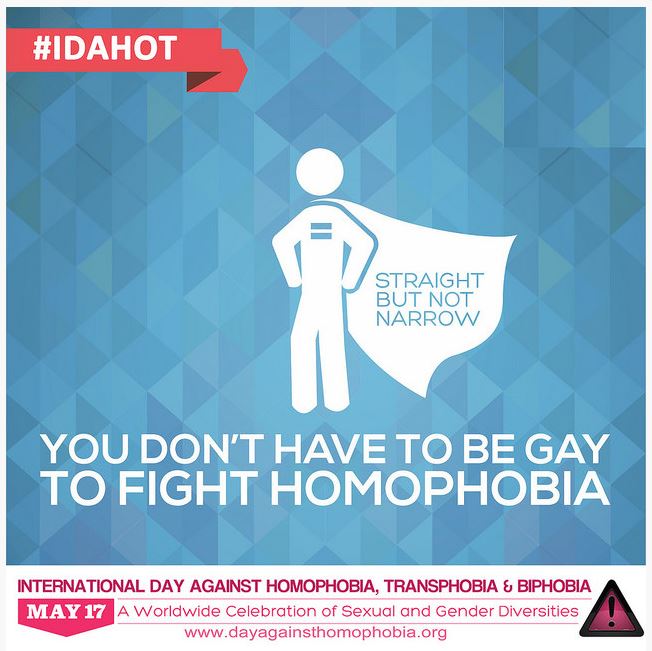beyondblue's tweet photo. Happy International Day Against Homophobia, Transphobia & Biphobia! #StopThinkRespect & end discrimination. #IDAHOT https://t.co/3BkLqK5W9C