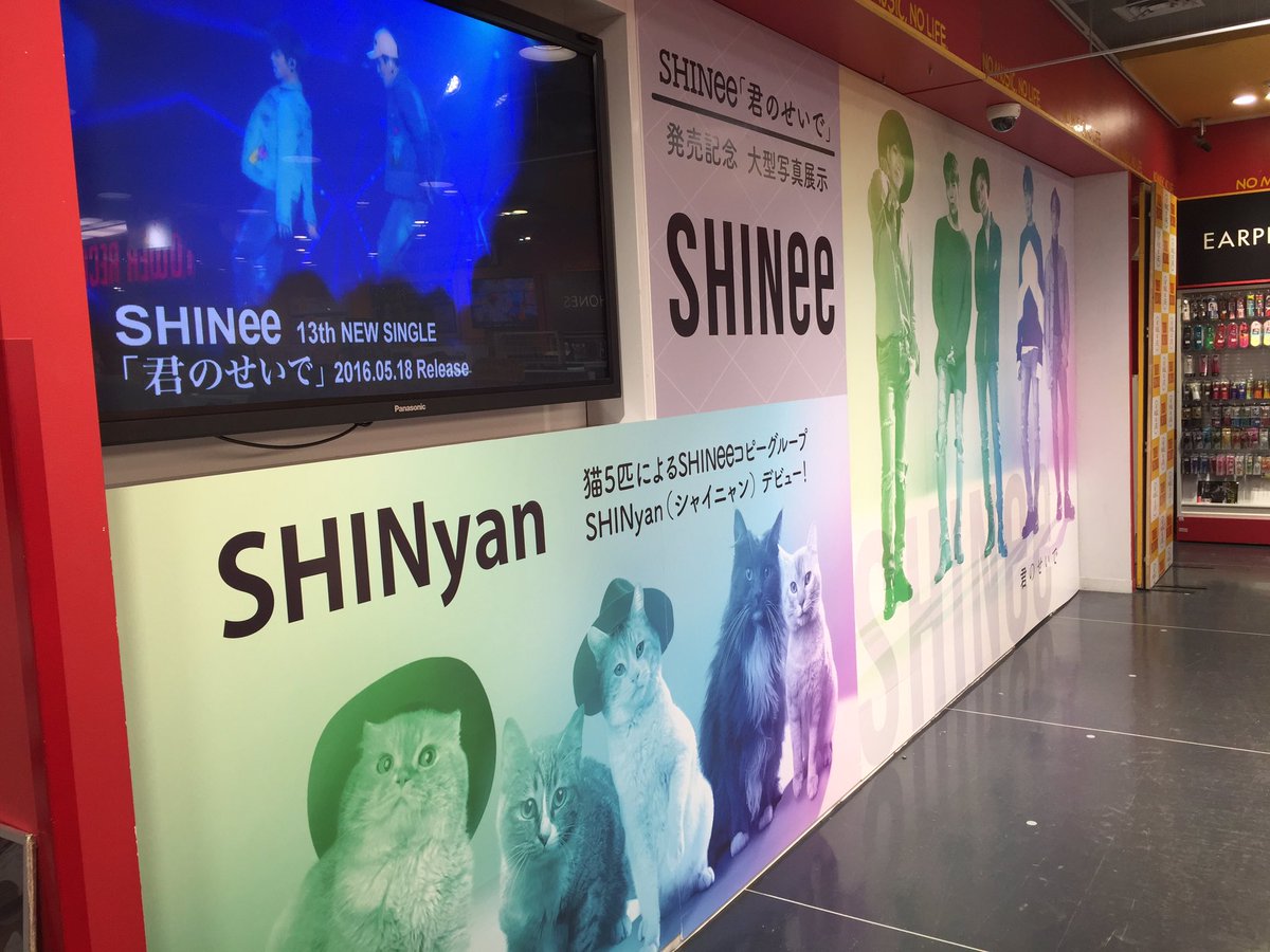 TOWER_Shibuya's tweet photo. 【SHINee】5/18発売13th シングル『君のせいで』 発売記念パネル展1Fにて開催中！詳細⇨ https://t.co/GOHB3PNkTN #SHINee https://t.co/ByQGdFTCoM