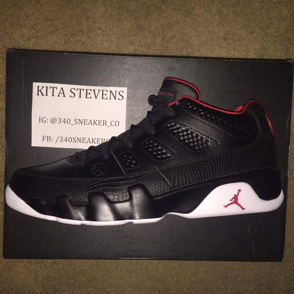 keywunsuccess's tweet photo. Jordan 9 Lows for $190shipped
#340sneakerco #retailtuesday #solekicks #copthese #atrainkickz #micnice https://t.co/F3uPk4V6iw