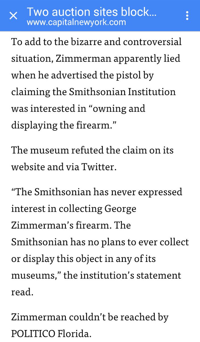 miamidecor's tweet photo. Zimmerman claims 'legit $100k bid', like Smithsonian claim?
But Top Dealers won't take his call? :( @UnitedGunGroup https://t.co/JdgOcgdnDC