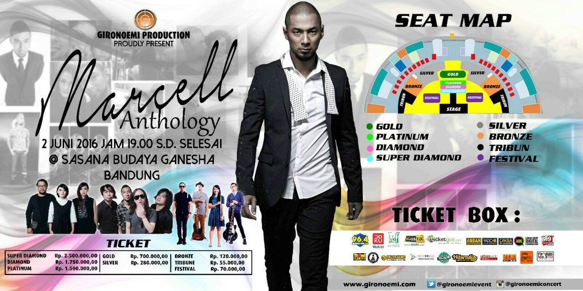 Ada 8 seat pada #MarcellAnthology. Utk pemesanan tiket bs menghubungi 08122005556 atau 081312412977.
