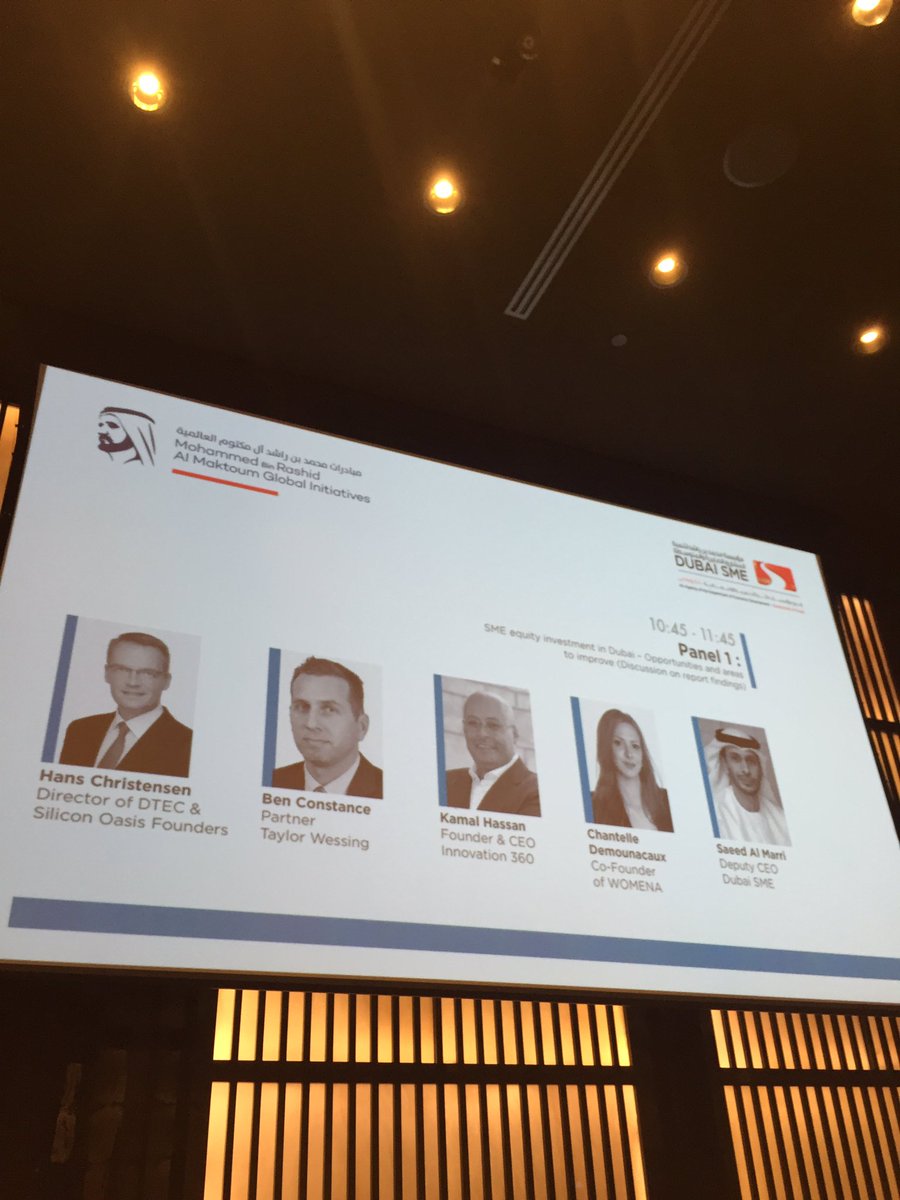 Panel 1: SME Equity investment in Dubai - Opportunities and areas to improve (Discussion on report findings)