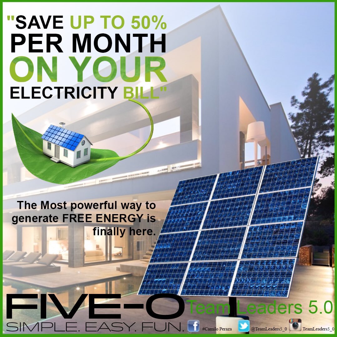 PallaSolarPros's tweet photo. RT @TeamLeaders5_0 Save up to 50% per month on your electricity bill. #solarpanels #electircity #family #solarener… https://t.co/EmkBLc4IDb