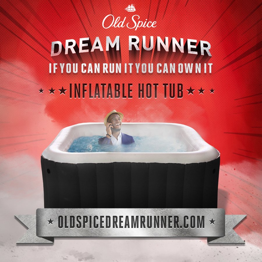 OldSpice's tweet photo. Soothe the muscles you just made sore running the shape of a soothing hot tub. https://t.co/kRnNR5uK7R #RunOldSpice https://t.co/tvkiWwagas