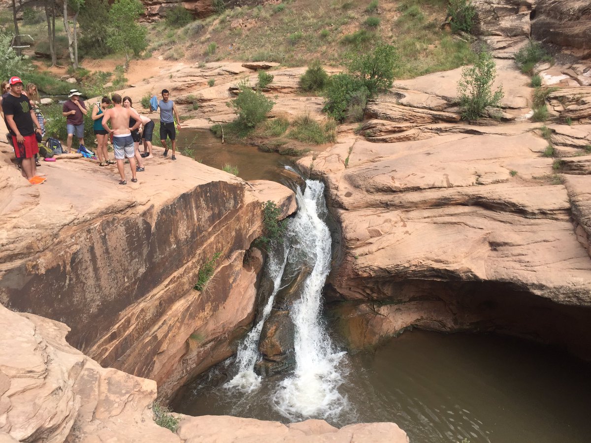 Mitch7MTB's tweet photo. Cliff jumping, definitely a first for me. https://t.co/l3sK6Veq7o