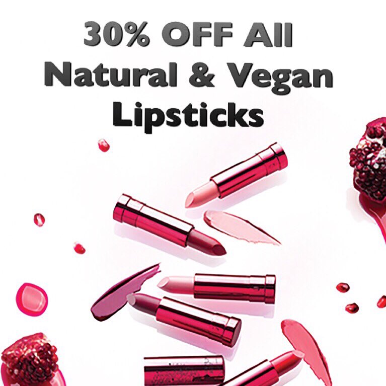 Get 30% off these #natural #vegan lipsticks using my exclusive #discount code! bit.ly/1TjEEdp
