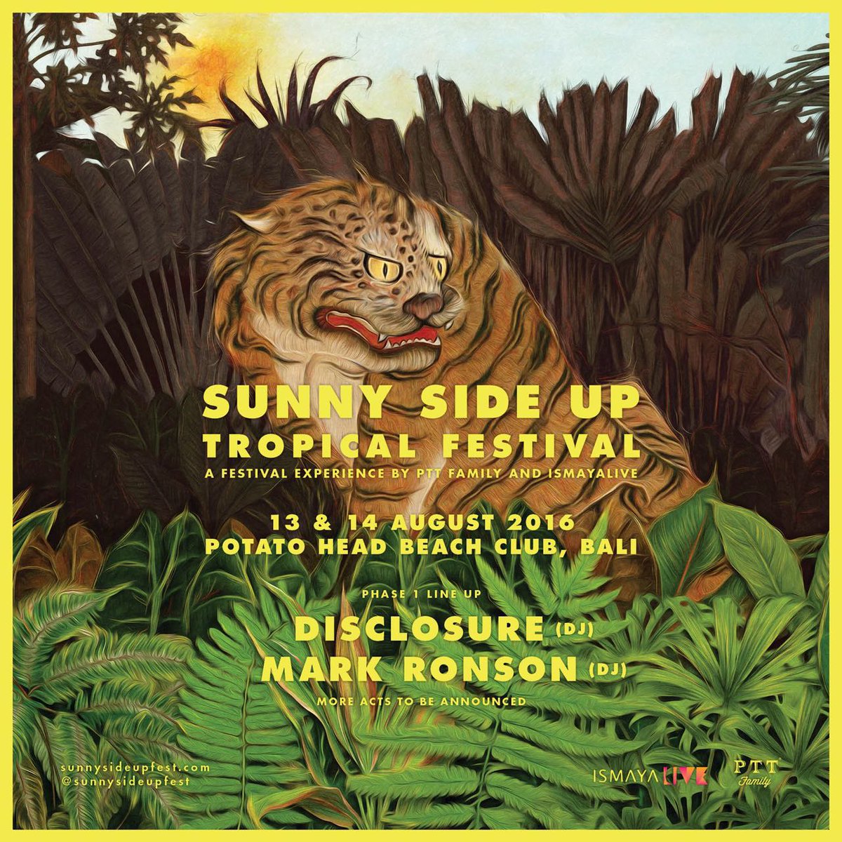BALI! <a href="/MarkRonson/">Mark Ronson</a> &amp; <a href="/disclosure/">Disclosure</a> are coming to your shores for <a href="/sunnysideupfest/">Sunny Side Up Tropical Festival</a>! 13 &amp; 14 Aug 2016 at @pttheadbali