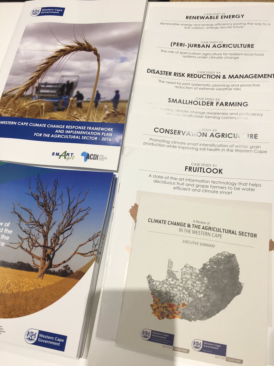 alanwinde's tweet photo. And today we launch the Western Cape Climate Change Response Framework &amp; Implementation Plan for Agriculture https://t.co/Wr5bxDZjHD