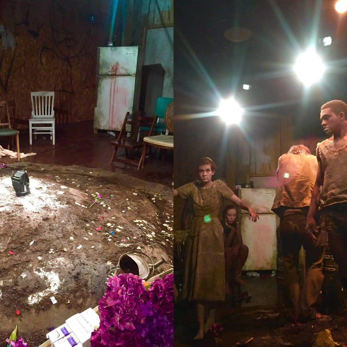 KennethShook's tweet photo. What a trip @kidsandwolves Adam Rapp's #WolfintheRiver EXT check it @TheFleaTheater #daddyissues #bats #new #theatre https://t.co/98YwKI7glR