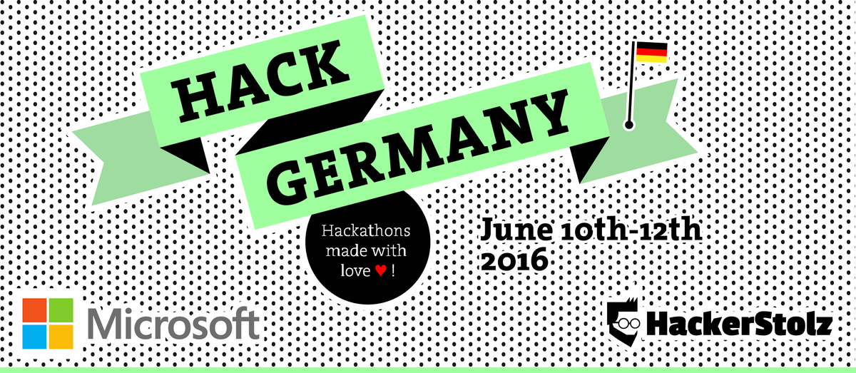 hackerstolz's tweet photo. 1 weekend, 2 cities, 2 hackathons and more than 200 attendees. That’s #HackGermany. By @hackerstolz &amp; @microsoft https://t.co/O2XF4YiuHi