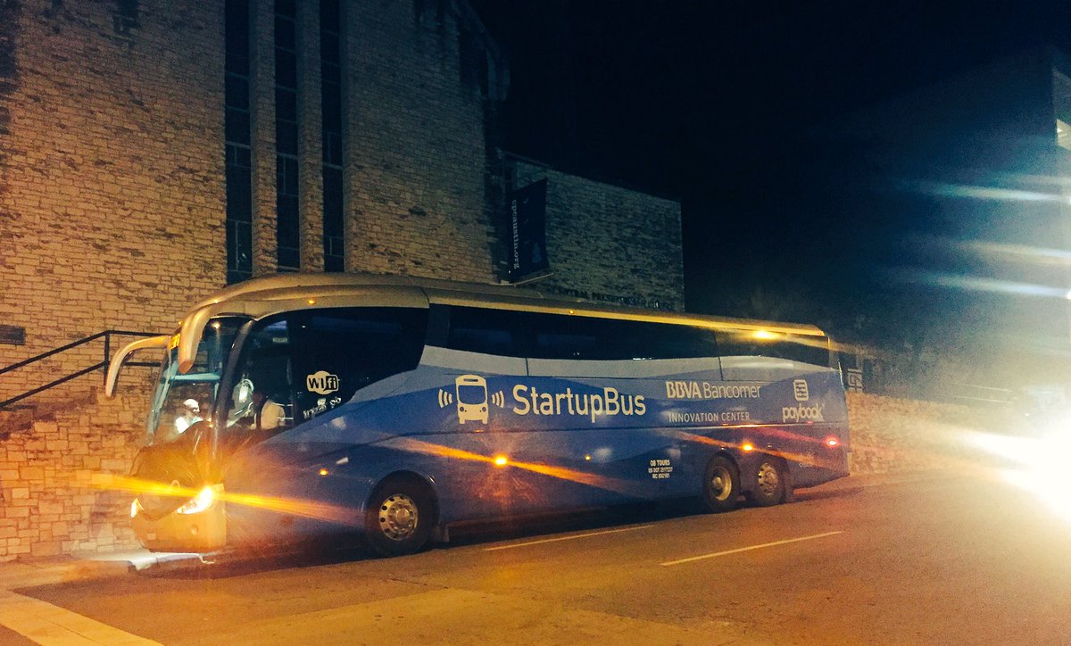 StartupBusMX's tweet photo. #mexabus en #Austin βΊοΈππ½ππ #fintech #StartupBus... Gracias @CIBBVA @paybook @CiscoMexico @clip_mx @MassChallengeMX https://t.co/xXjkmB2iF0