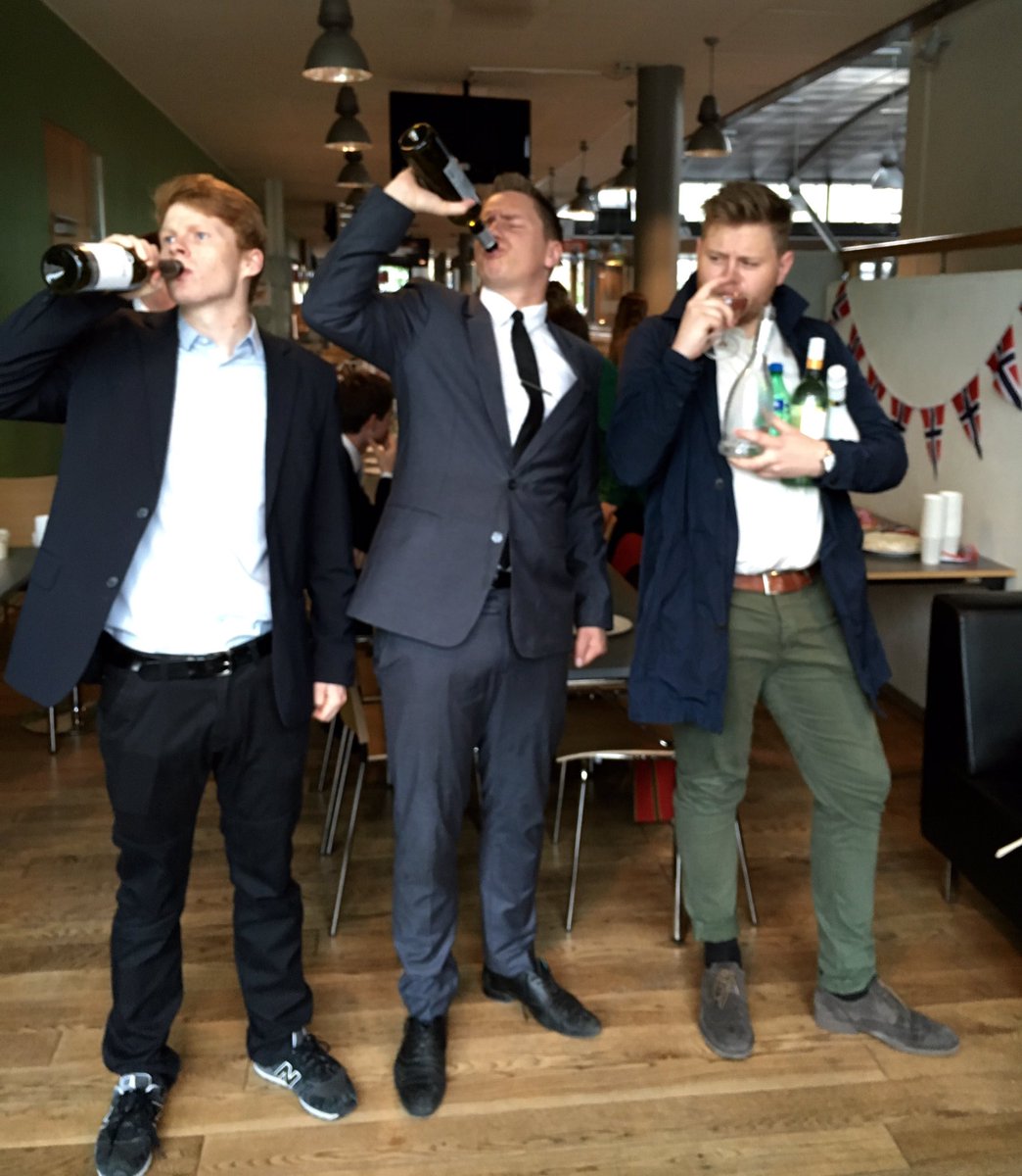 Studentmorgen's tweet photo. Hipp hipp hurradio! Daniel, Jostein og Olav feirer 17. mai hardt sammen med deg frem til 10! Gratulerer med dagen! https://t.co/XYAn1qPmg1