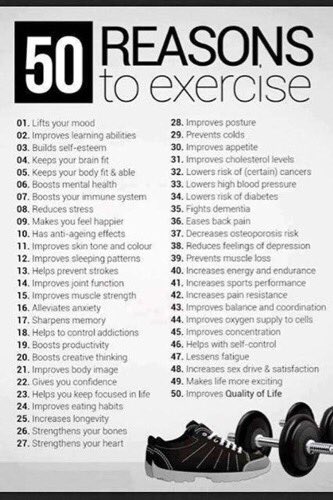 FormaWorkouts's tweet image. 50 reasons to exercise. #fitness #workout