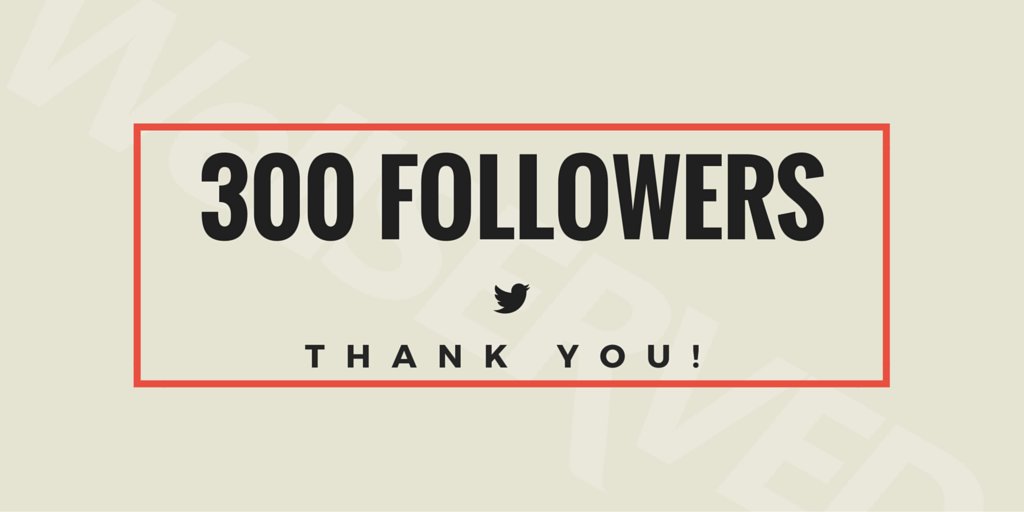 WellServedCO's tweet photo. We have a 300 #Followers, wow! Thank you all! 😊 https://t.co/NM5261qsuf