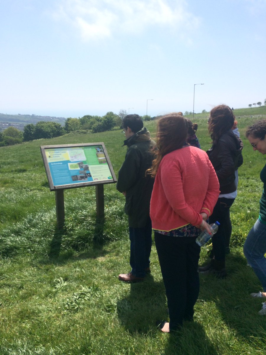 Our Palaeolithic students from <a href="/UCLarchaeology/">UCL Institute of Archaeology</a> visiting Whitehawk Hill today on their geology field trip