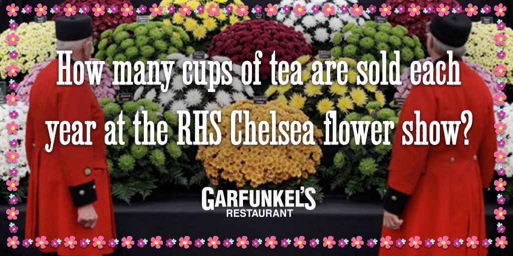 Visiting <a href="/The_RHS/">The RHS</a> Chelsea Flower Show this week? Guess the answer for the chance to WIN a meal for 2! 🍹 #RHSChelsea