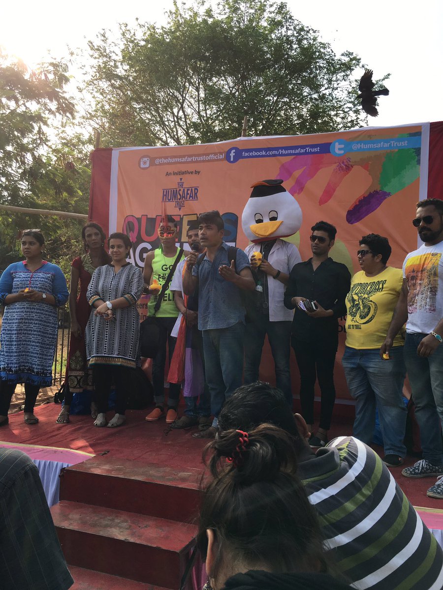 QueersAQuacks's tweet photo. People speaking their hearts out at Azad Maidan. #QueersAgainstQuacks #IDAHOT https://t.co/H0aerzwhEa