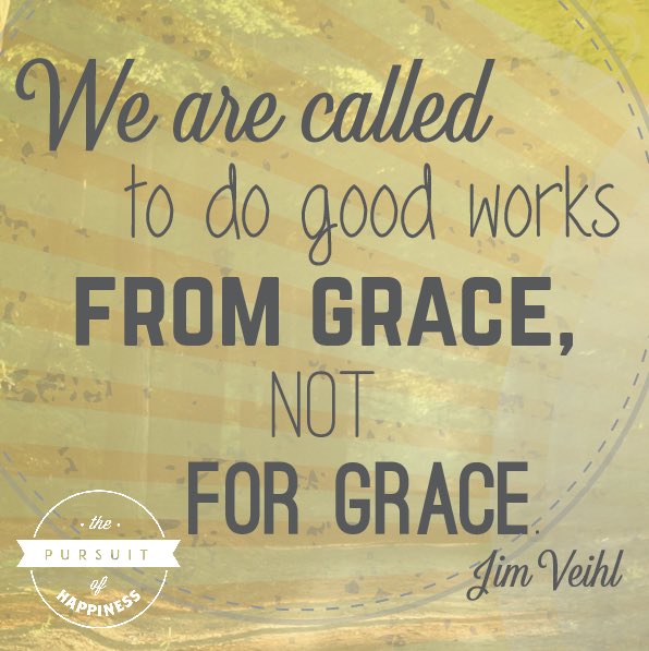 We are called to do good works from grace, not for grace. #sermonseriesquotes