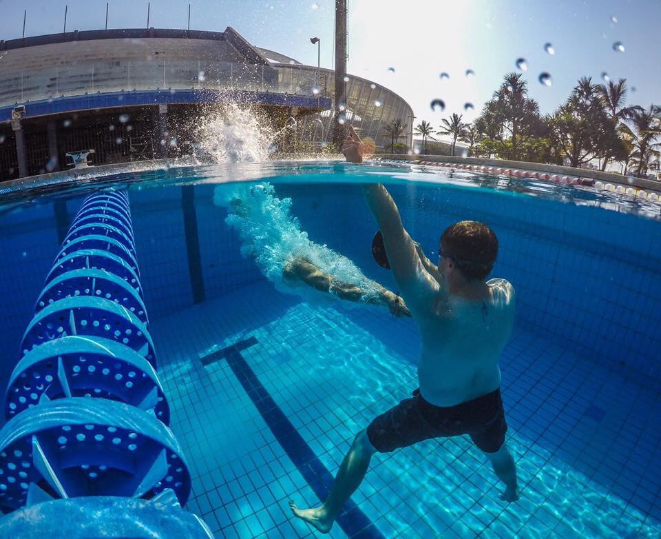 CalvynJustus's tweet photo. Some behind the scenes from my shoot with @WOHZA yesterday! Video &amp; interview coming out next week 😊🏊🏼 #GoProSA https://t.co/hvyu6CXiGY