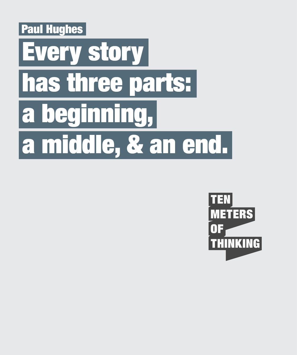 paulhugheslive's tweet photo. "Every story has three parts; a beginning, a middle, &amp; an end." #quoteoftheday https://t.co/mBAEOKyCLS