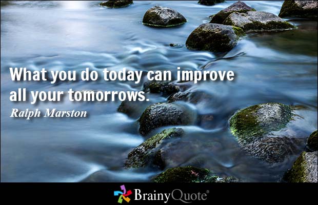 SpoolyCable's tweet photo. "What you do today can improve all your tomorrows." #QuoteOfTheDay https://t.co/LYMeh6YVom