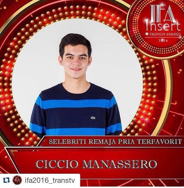 Vote <a href="/CioManassero/">ciomanassero</a> jd Selebriti Remaja Pria Terfavorit di <a href="/ifa2016_transtv/">DIET PROJECT TRANSTV</a> dgn cara like foto ini. #IFARemajaPria