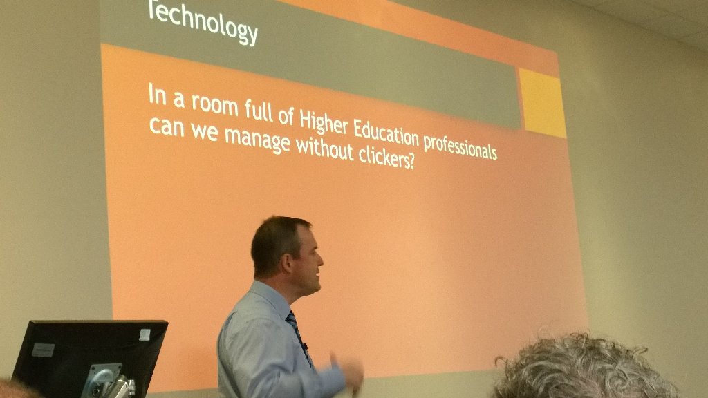 JimDHarris's tweet image. #nltconf16 @S_J_Lancaster keynote interacting without clickers (although he uses #responseware)