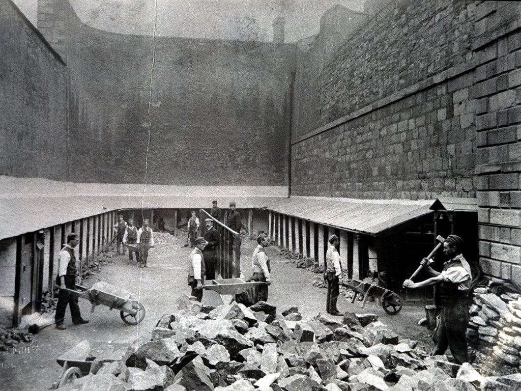 archaeology1916's tweet photo. The Stonebreakers' Yard, #KilmainhamGaol, then and now. #archaeologyof1916 #1916Rising #historicalarchaeology https://t.co/FfEiLIMSJF