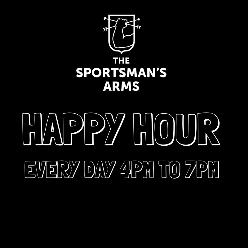 We're back!!!! Kick off the mid-week with our famous Happy Hour starting in 10 minutes! <a href="/sportsmanszsc/">The Sportsmans Arms</a>